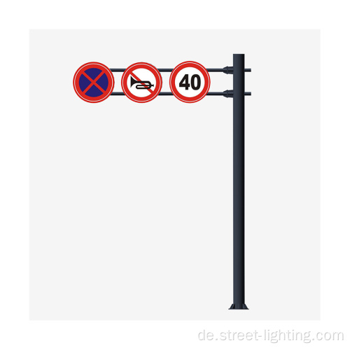 Oktagonales, verzinktes Verkehrszeichenschild Stange